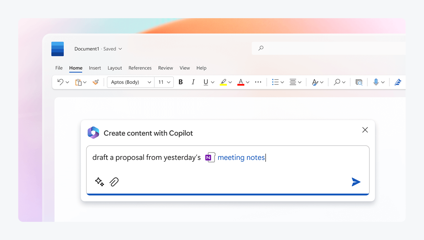 Microsoft agentic AI creates content