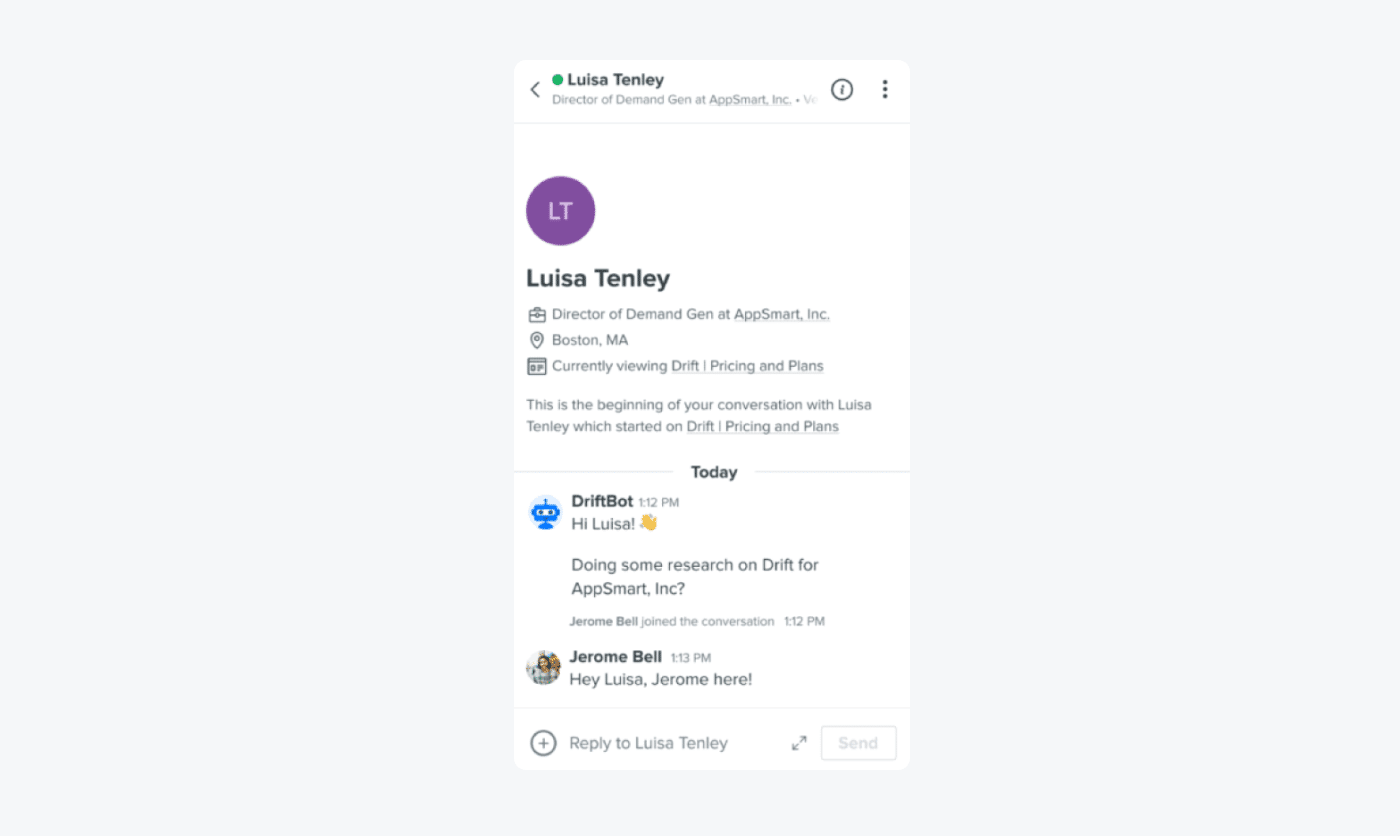 drift's chatbot example drift's chatbot example