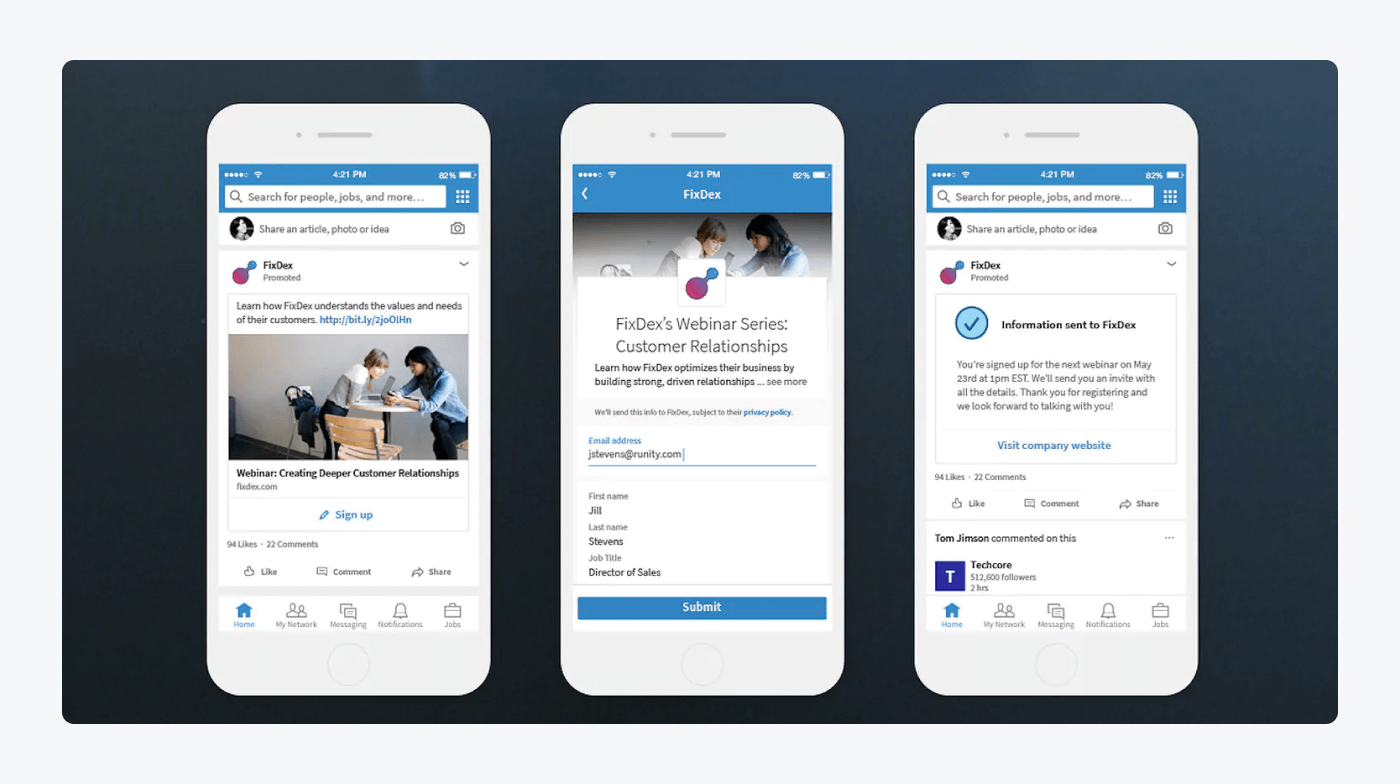 image how FixDex used LinkedIn for growing their email lists