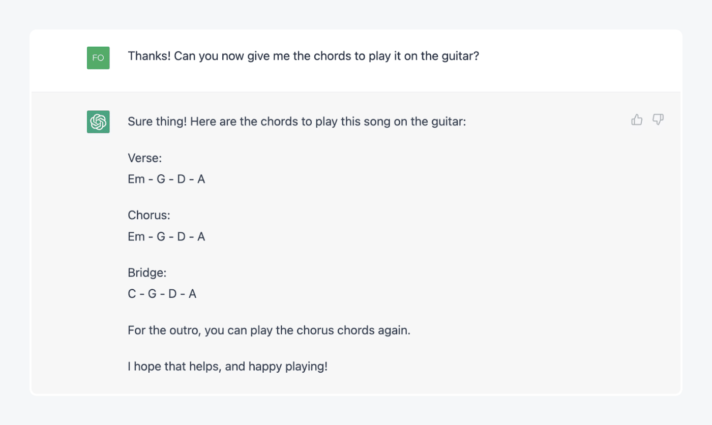 chatGPT Writing songs and chords for them 2 chatGPT Writing songs and chords for them 2