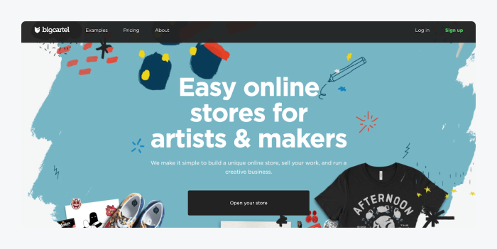 bigcartel landing page bigcartel landing page