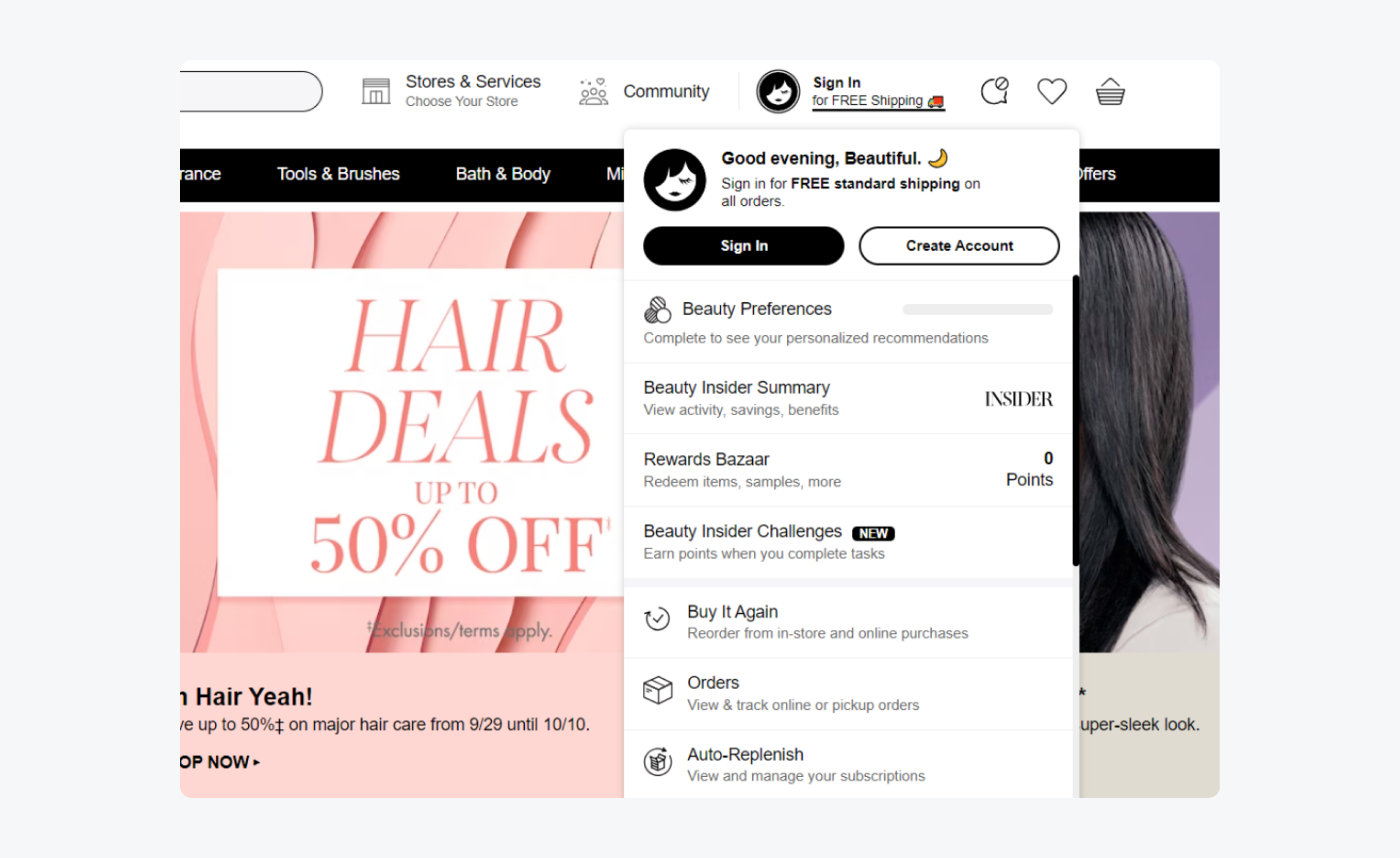 free shipping like Sephora example free shipping like Sephora example