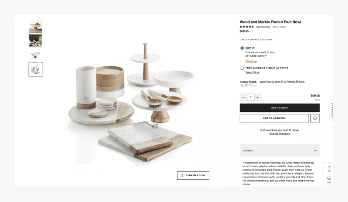Crate & Barrel product page image Crate & Barrel product page image