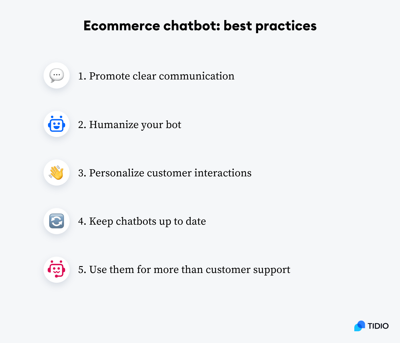 Best practices for using chatbots in ecommerce