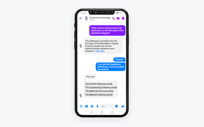 example of education chatbot idea is used by Juji