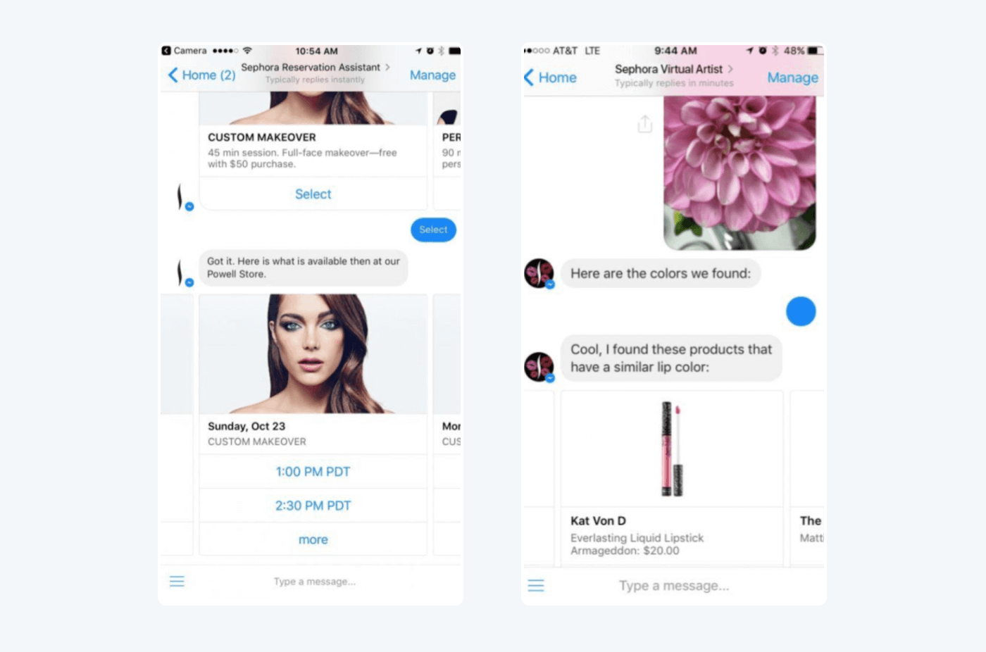 Sephora’s virtual assistant Sephora’s virtual assistant