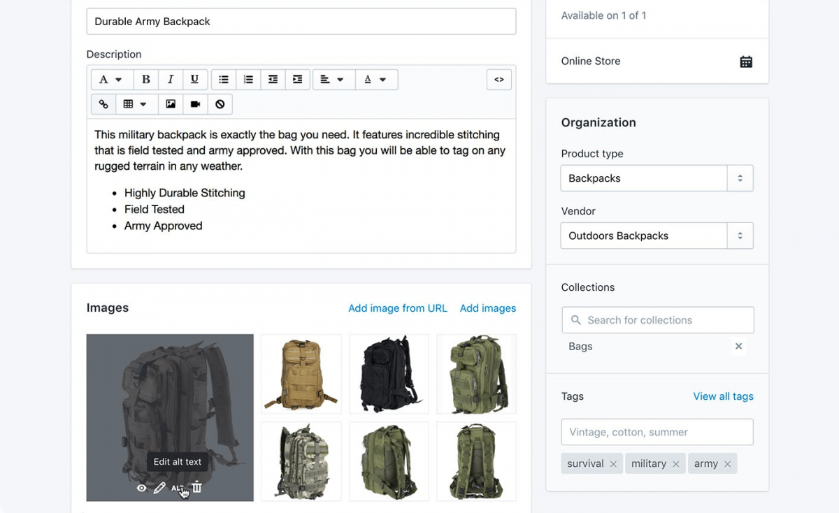 Image 8: Product descriptions for Shopify