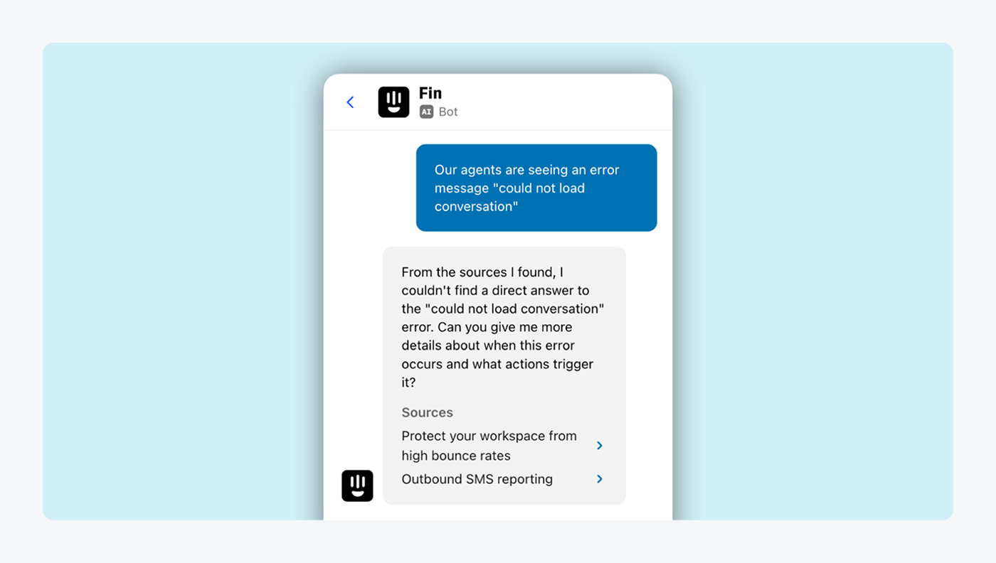 Fin AI agent for ecommerce