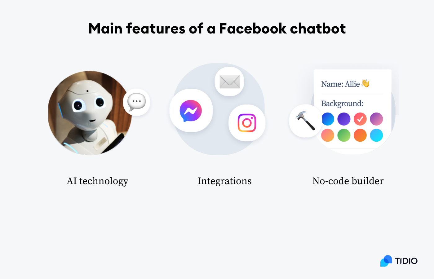 main features of a facebook chatot on image