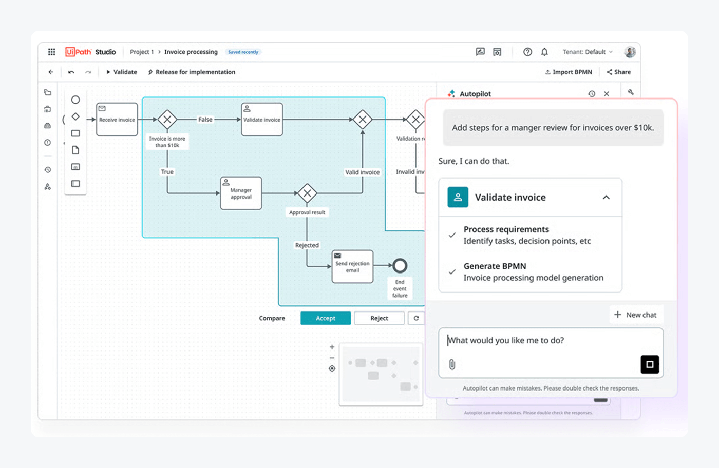 UiPath agentic AI performs workflow tasks