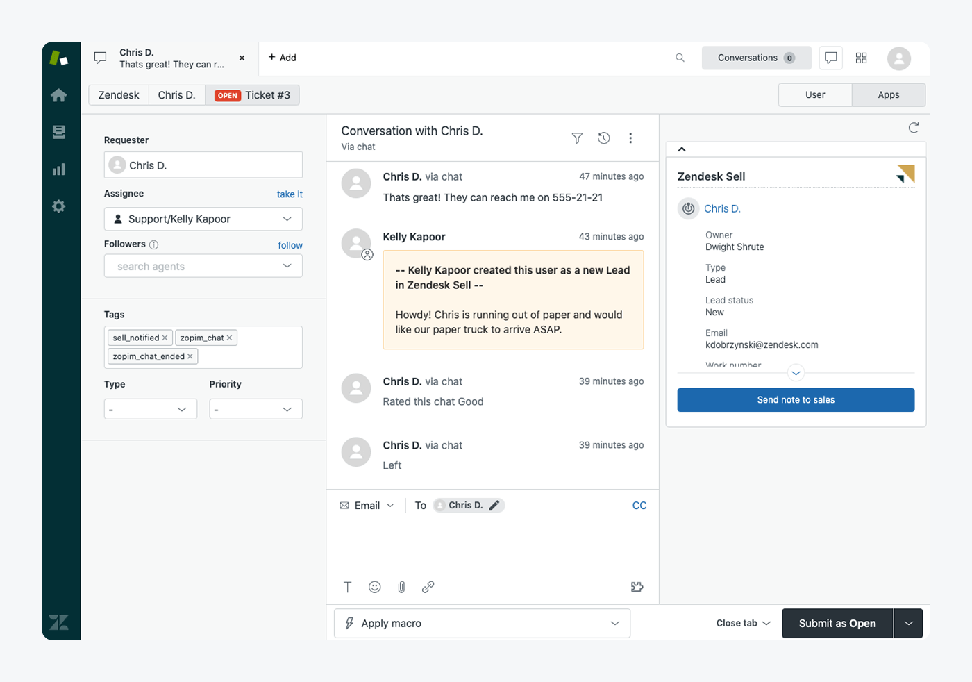Zendesk ticket management system provides better features