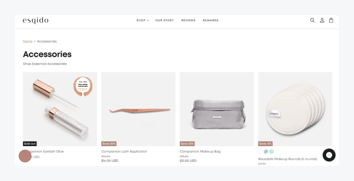 Category pages example Category pages example