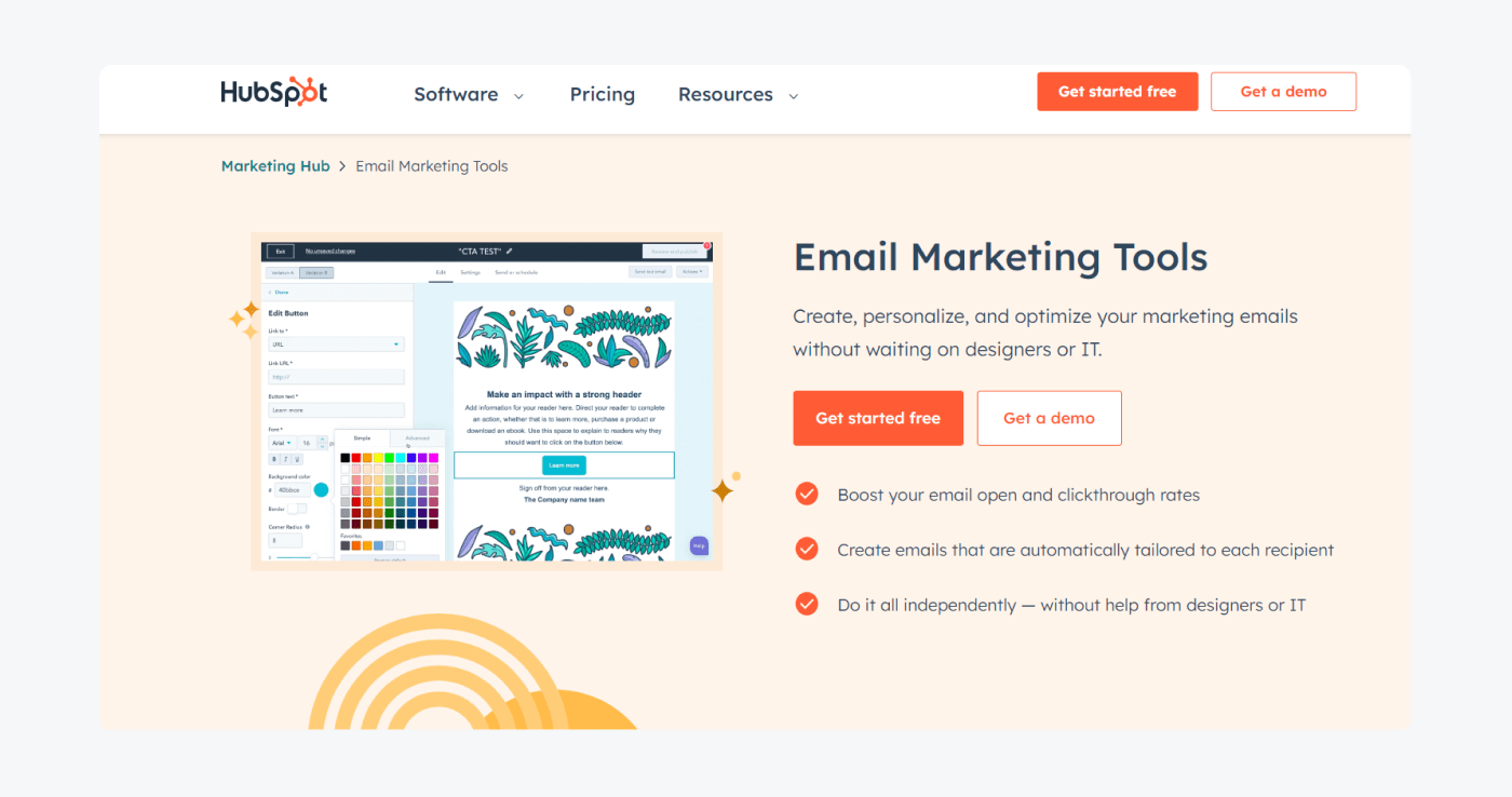 hubspot email marketing software