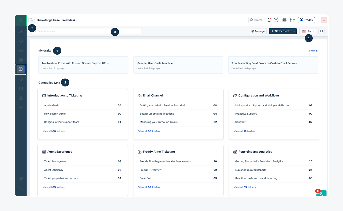 Freshdesk knowledge base