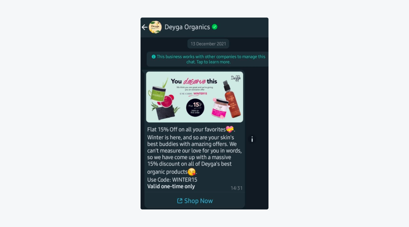 example of WhatsApp marketing automation example of WhatsApp marketing automation