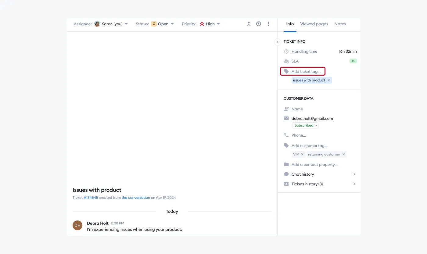 Tidio priority tagging automation