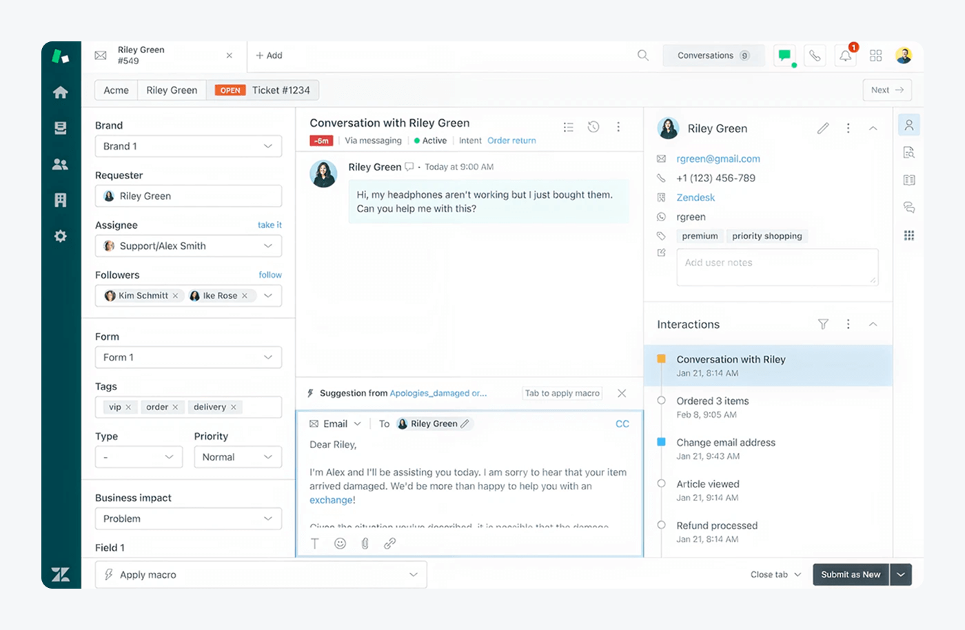 Zendesk offers a wider range of AI and copilot capabilities
