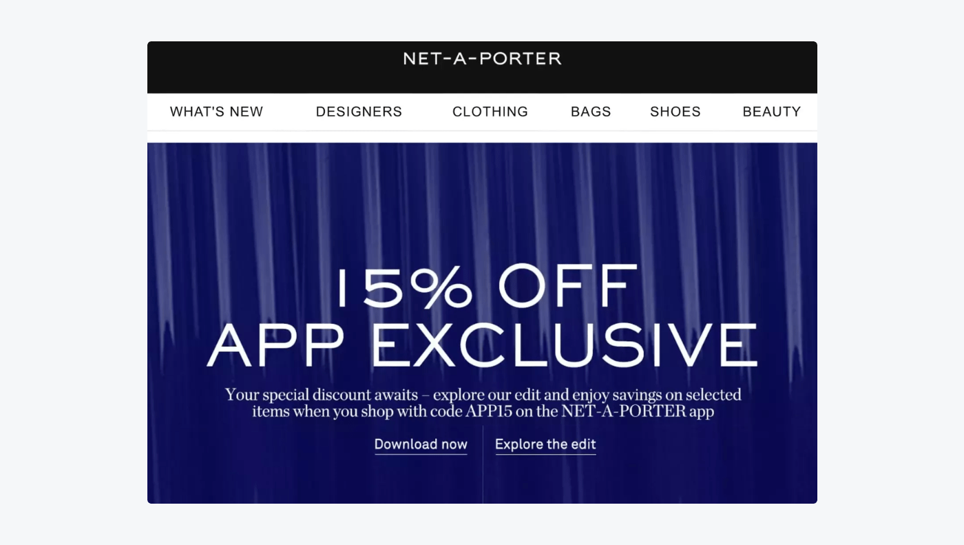coupon examples for online shopping from Net-a-porter coupon examples for online shopping from Net-a-porter