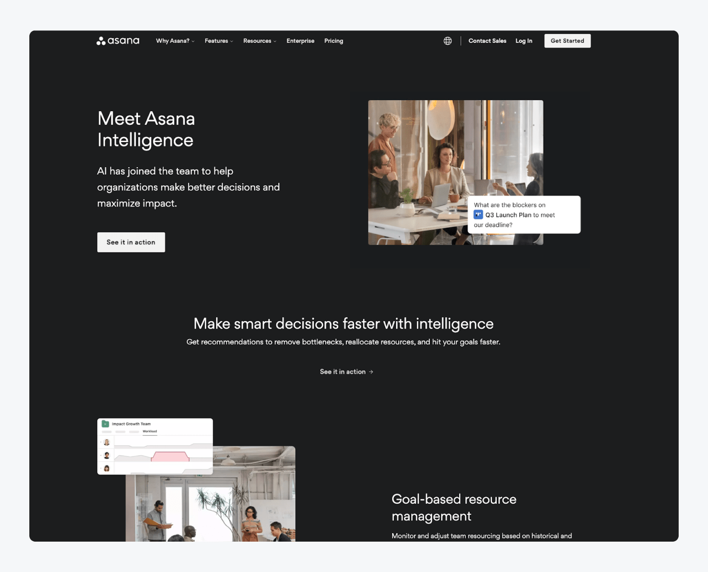 Asana Intelligence example Asana Intelligence example