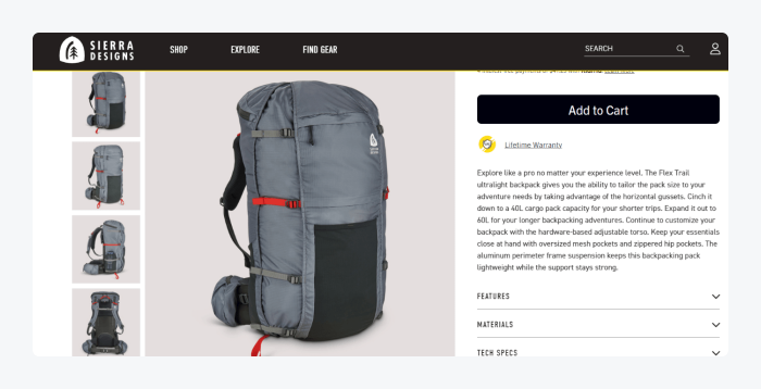 product pages example product pages example