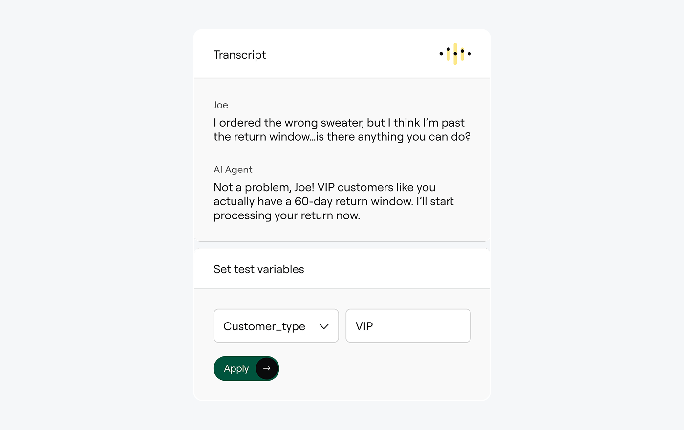 Ada AI agent for customer service