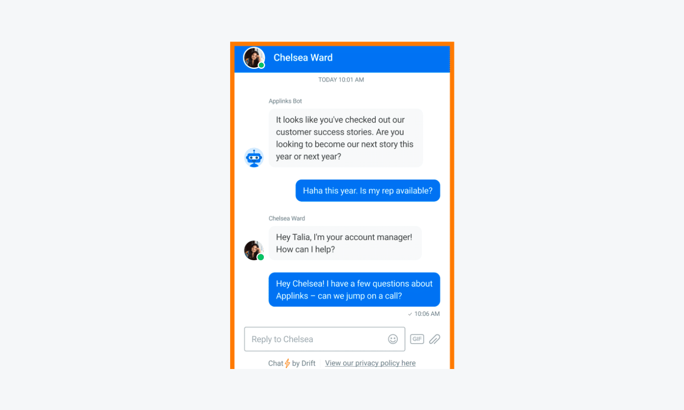 drift live chat widget drift live chat widget