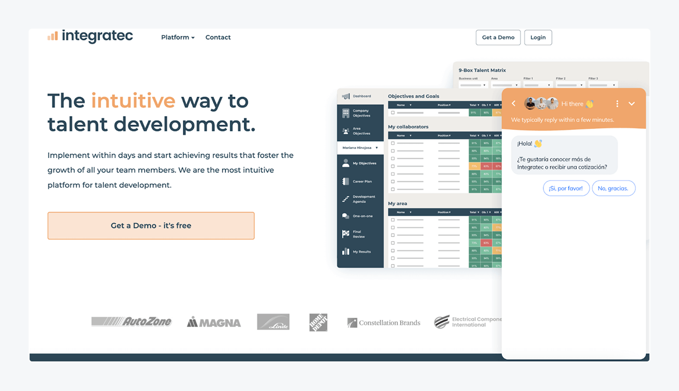 Integratec organized its ticketing system using Tidio AI