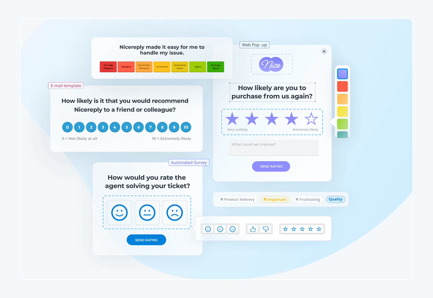 A landing page overview of Nicereply’s tool.
