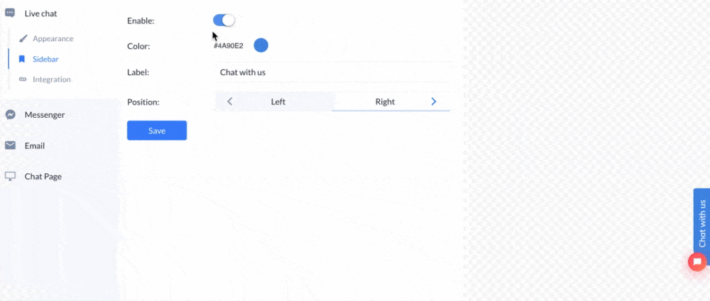 You can change the color of the Sidebar widget
