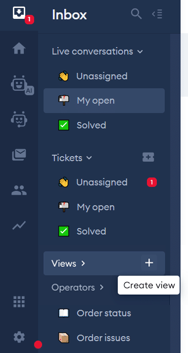 Adding custom ticket views