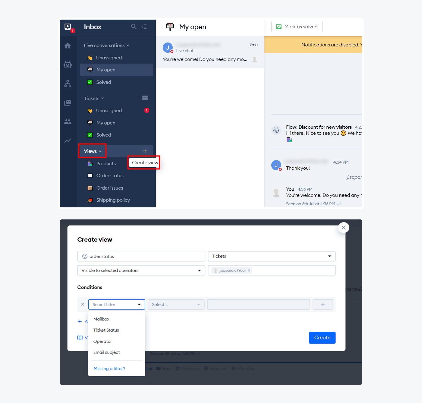 How to set up a ticket distribution?
