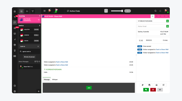 tawkto user panel tawkto user panel