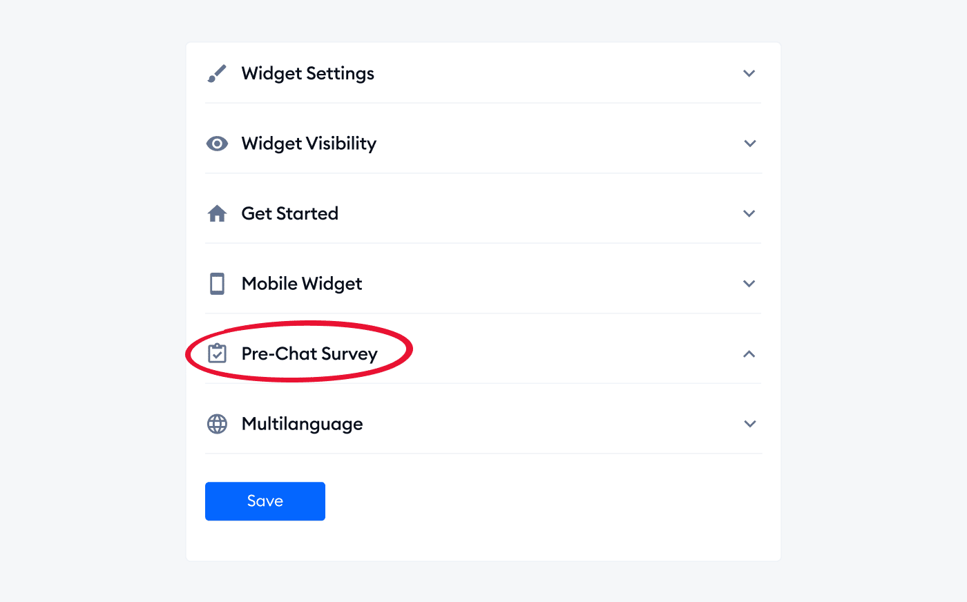 How to create a pre-chat form step 1
