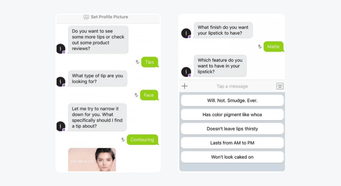 example of sephora chatbot 2