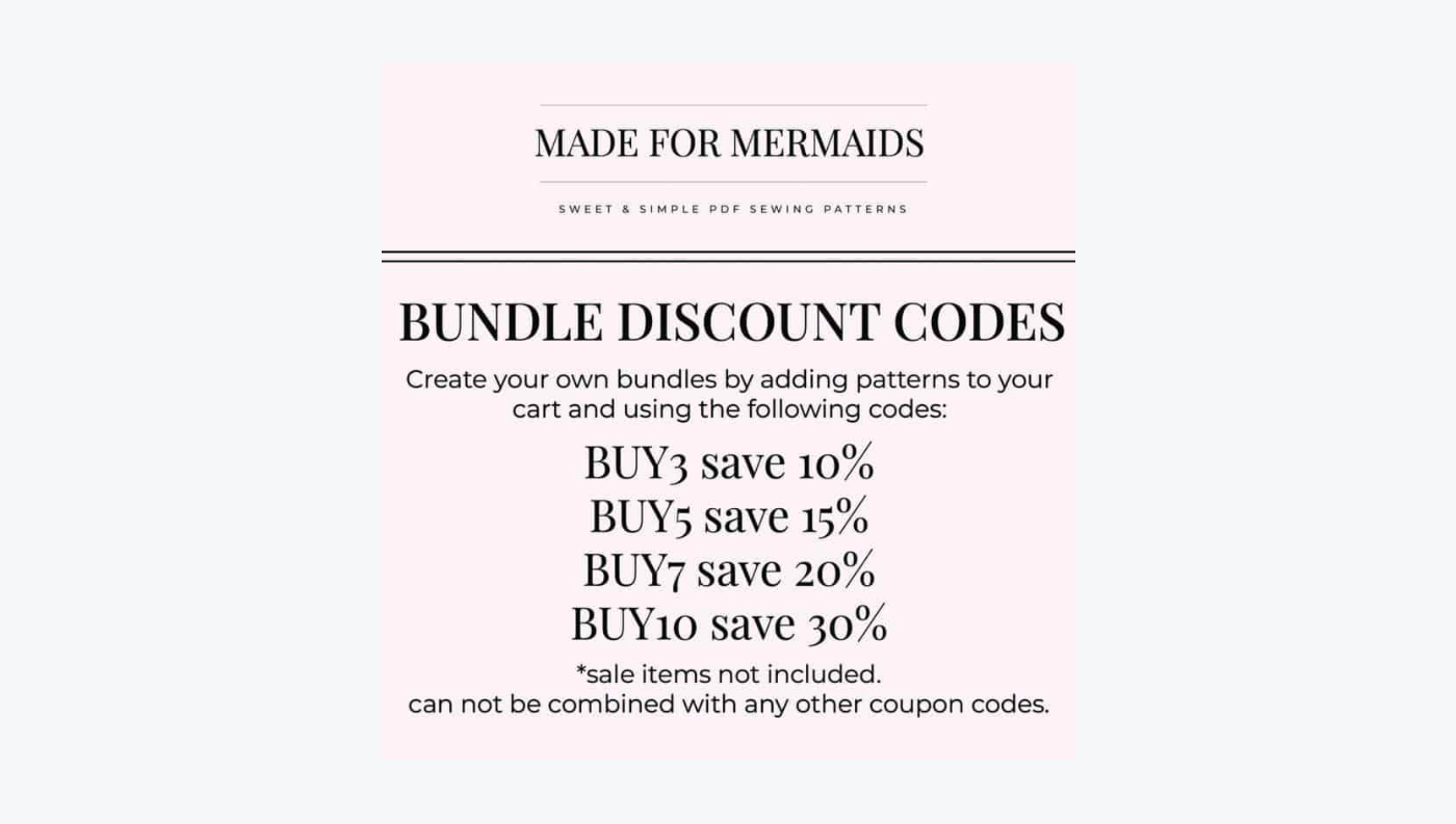 Bundle discounts by Made for mermaids