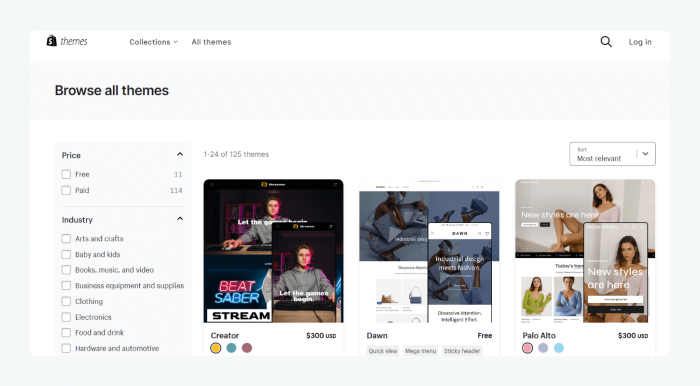 Choose an ideal ecommerce theme image Choose an ideal ecommerce theme image