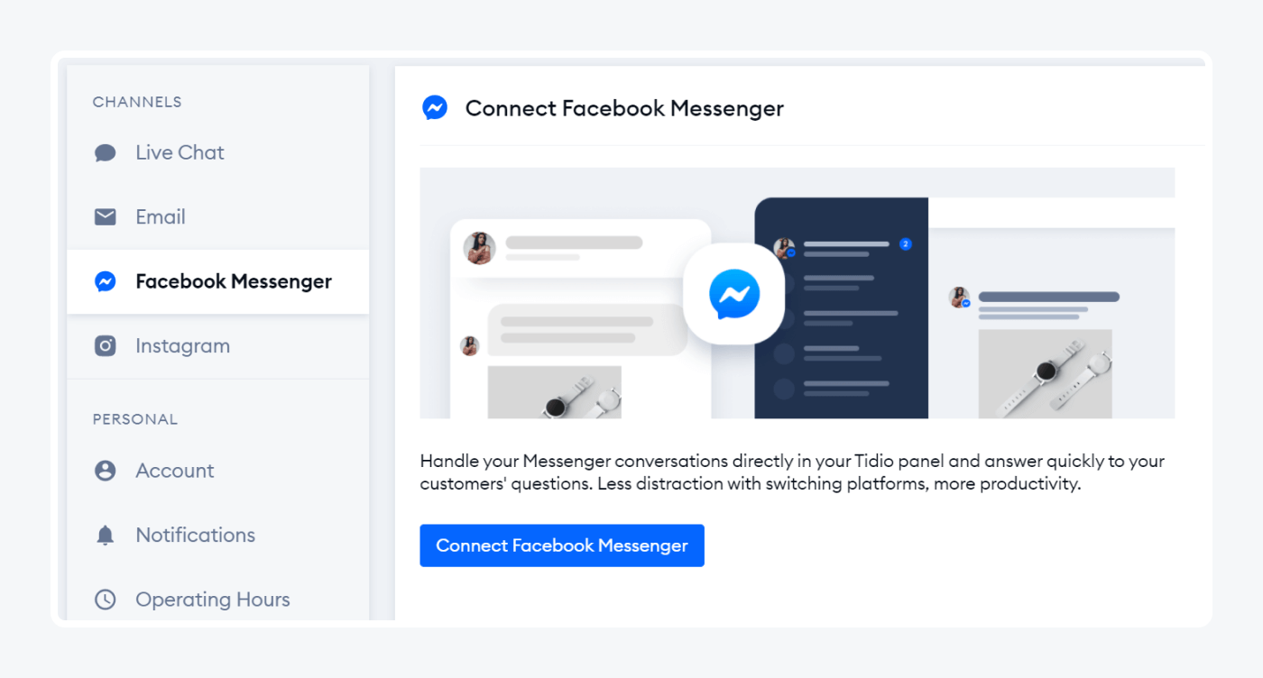 Connect it with your Facebook business page Connect it with your Facebook business page