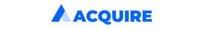 The official logo of Acquire live chat app.