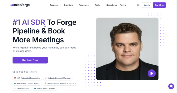 pardot automation sample Agent Frank dashboard