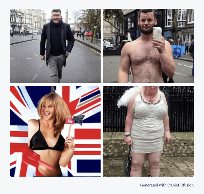 StableDiffusion’s vision of British People StableDiffusion’s vision of British People