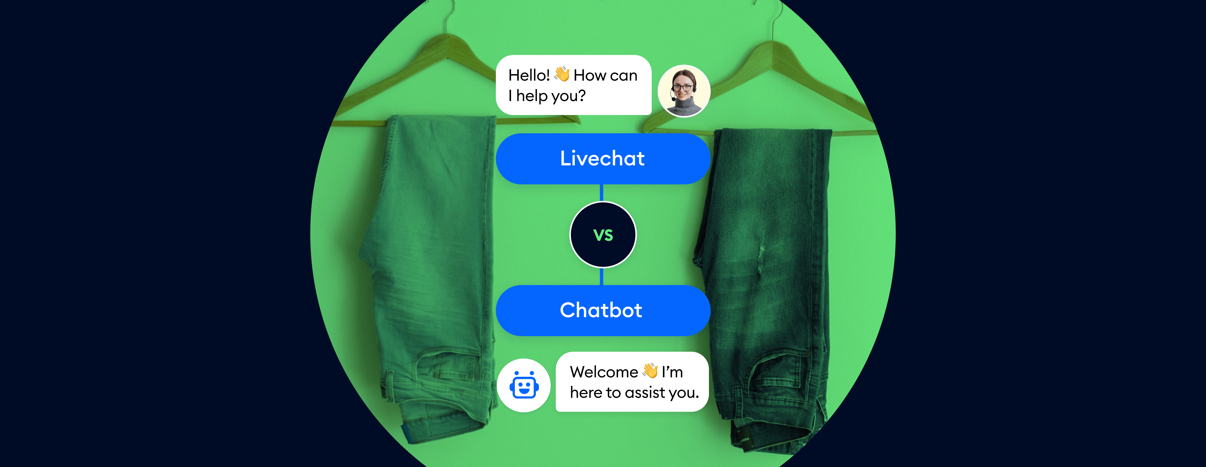 Chatbot vs livechat cover image