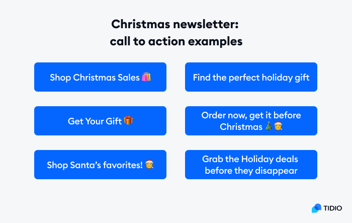 Christmas CTAs examples Christmas CTAs examples