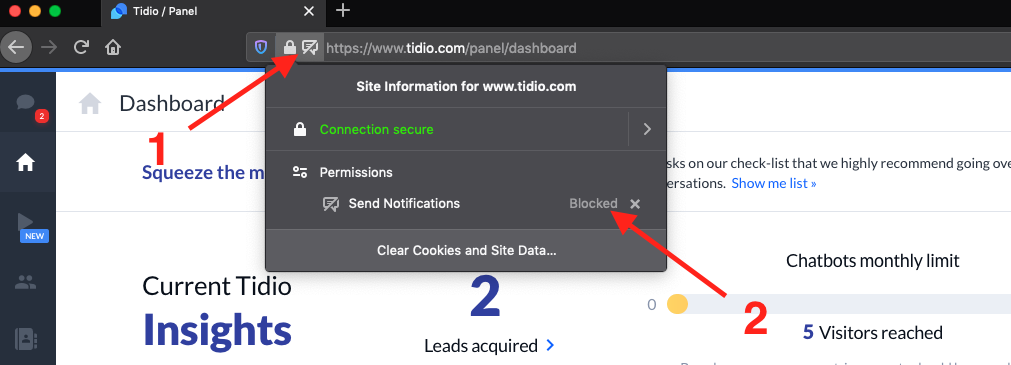 check notifications Mozilla Firefox
