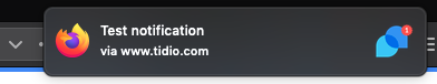 test notification Mozilla Firefox