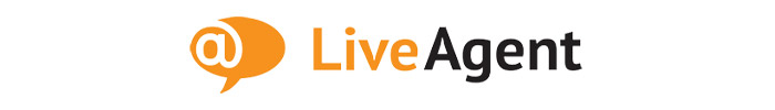 The official logo of Live Agent live chat app.