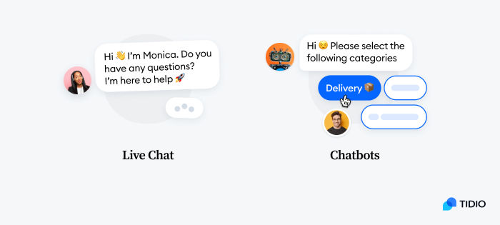 live chat and chatbot image