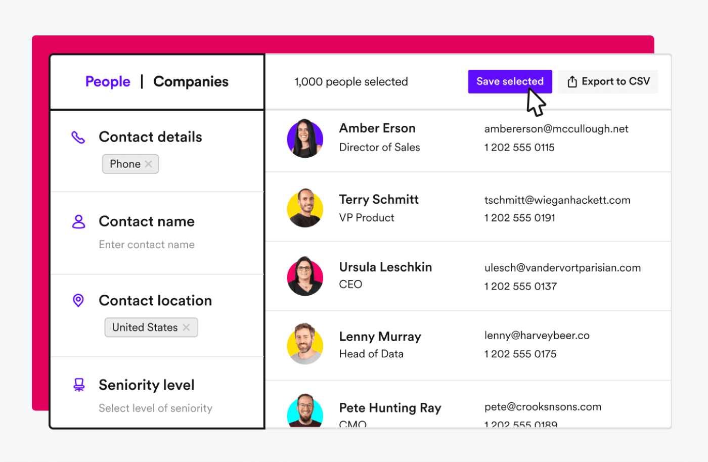 lusha user panel view on image lusha user panel view on image
