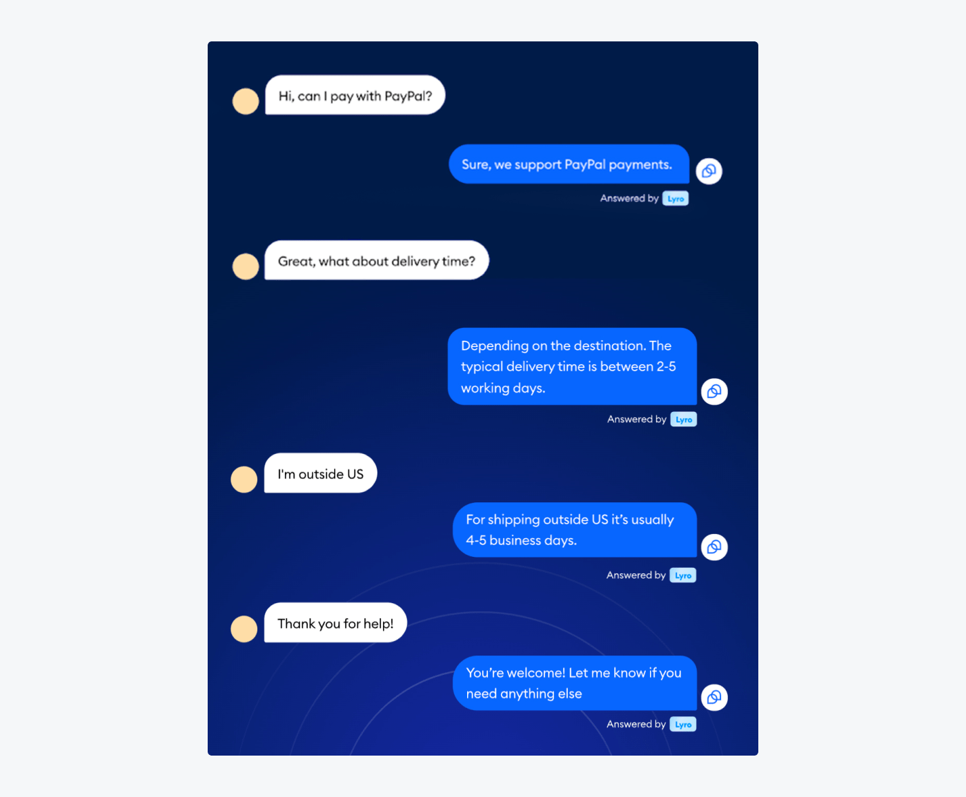 example of conversation with ai chatbot lyro