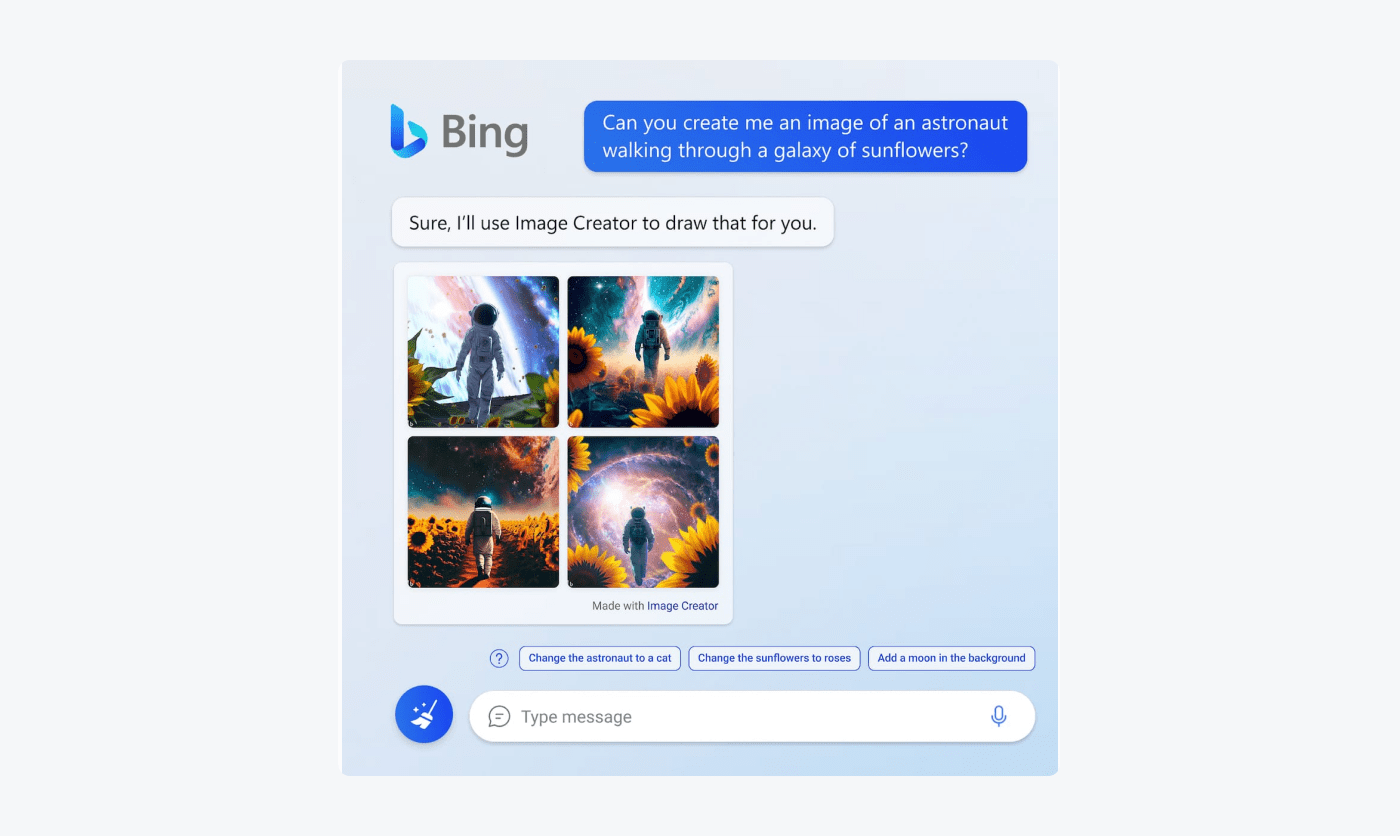 bing ai chatbot example