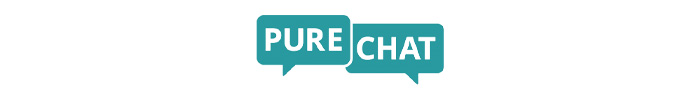 The official logo of PureChat live chat app.